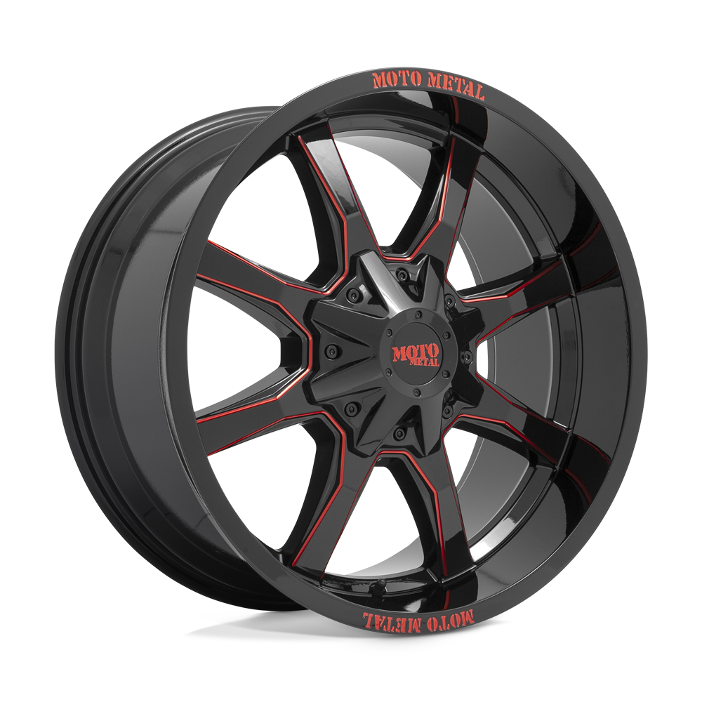 Moto Metal MO970 Wheel - G-BLK Milled Red Moto Metal LP