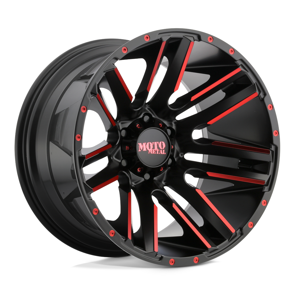 Moto Metal Razor (MO978) Wheel - Satin Black Mach w/ Red Tint
