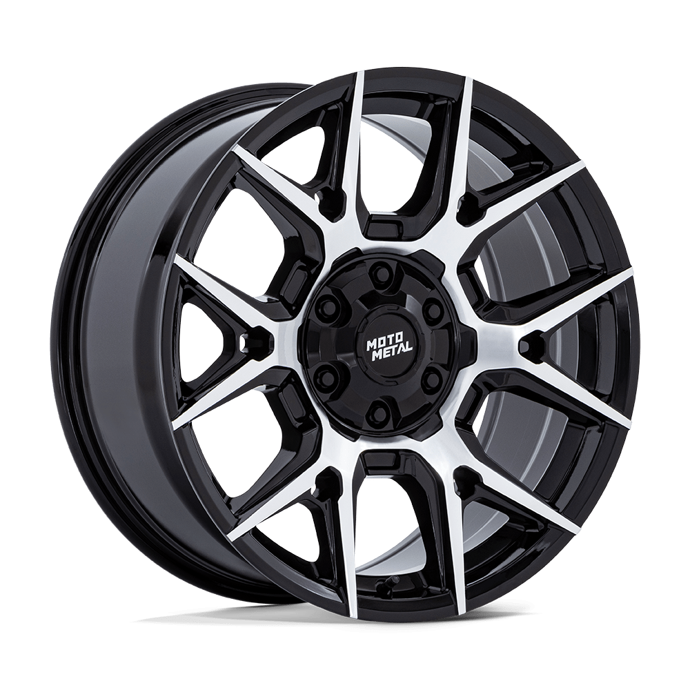 Moto Metal Mason (MO813) Wheel - Gloss Black w/ Machined Face