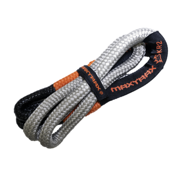 Heavy-duty Maxtrax KR2 kinetic recovery rope for overlanding and off-road vehicle recovery