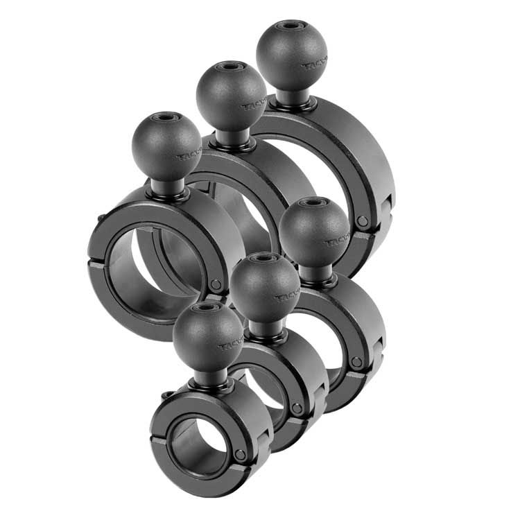 Tackform BC1 bar clamp with 25.4mm rubber ball for universal fit