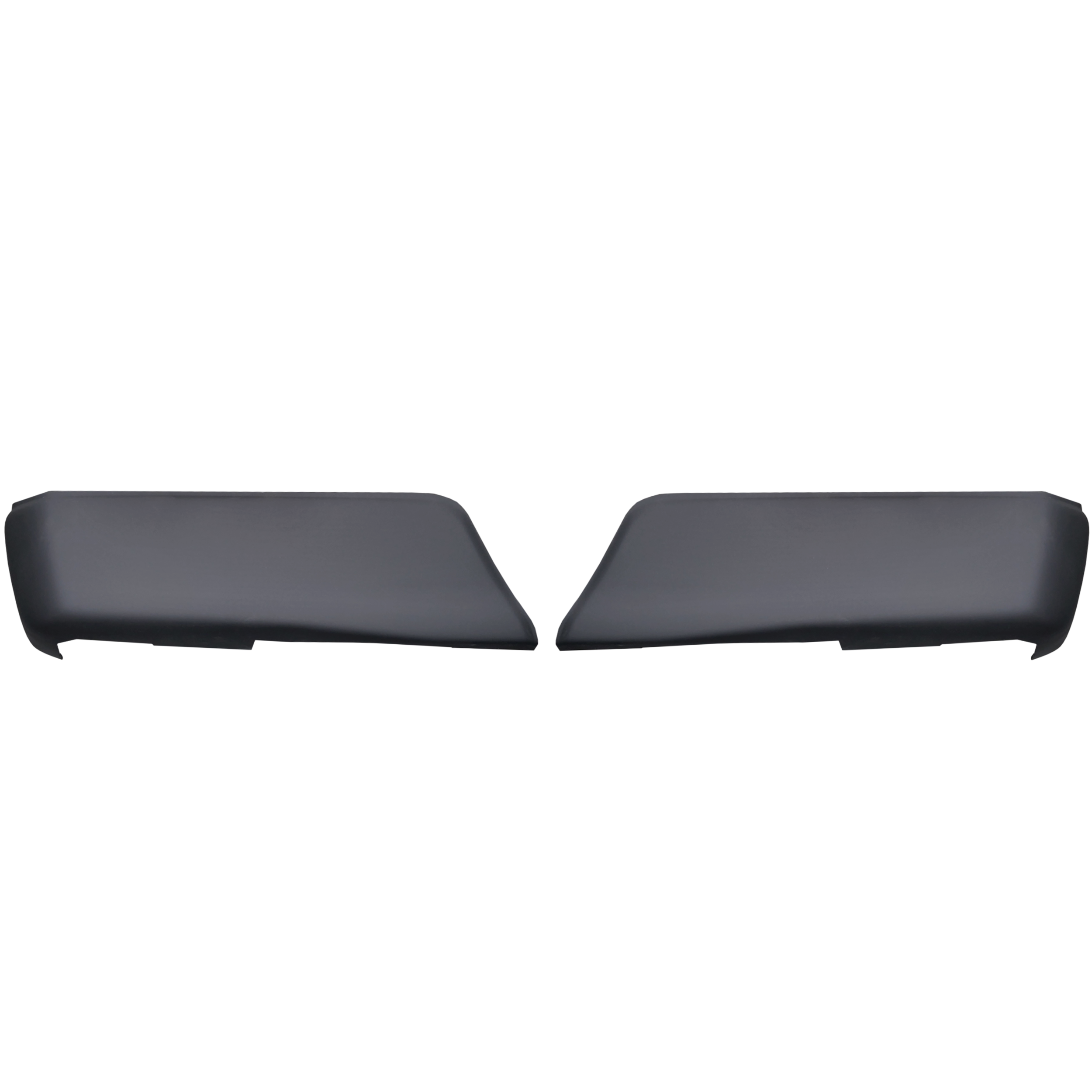 Matte black Rear BumperShellz for 2015-2020 Ford F-150, no parking sensor cutouts