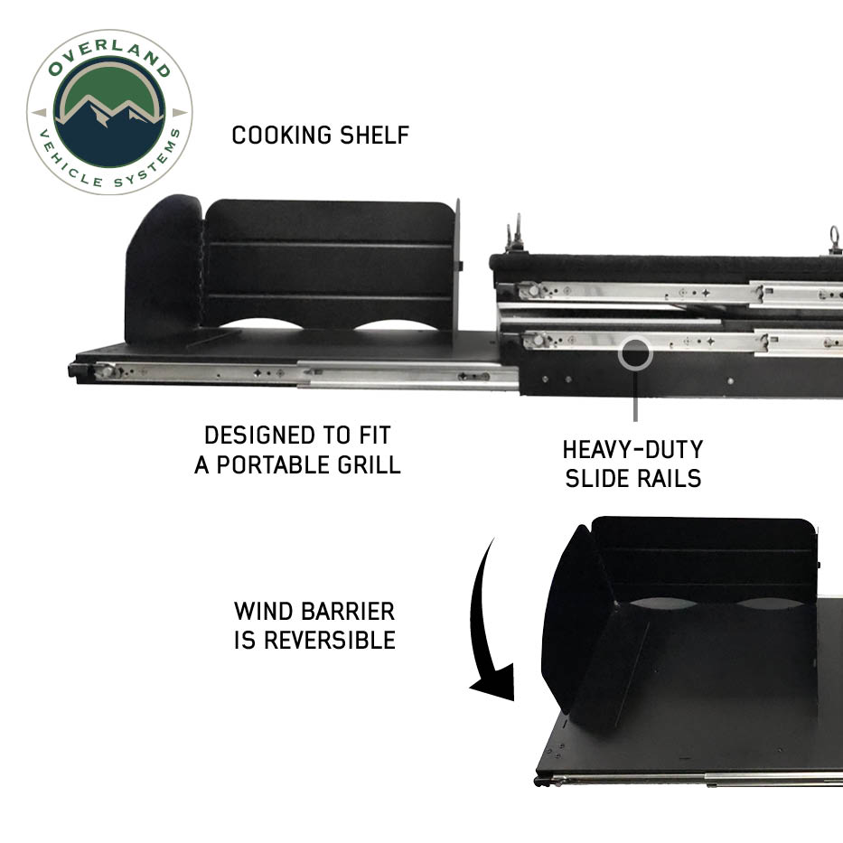 Overland Vehicle Systems Mid-Size Cargo Box Kitchen with slide-out sink and cooking shelf - view 2