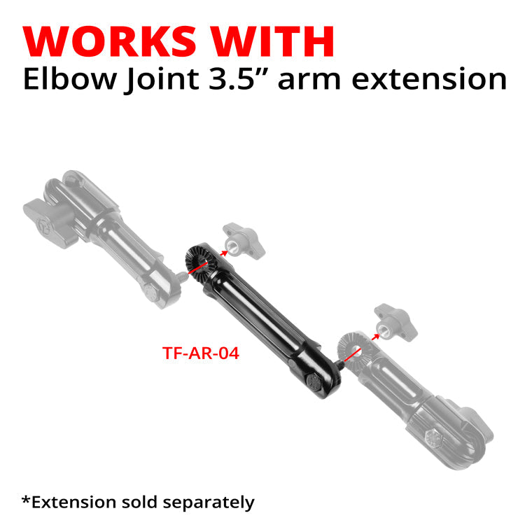 Tackform dual 20mm ball socket die cast arm for universal fit