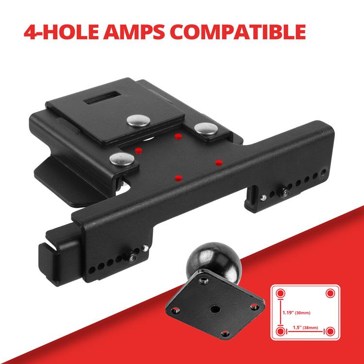 Tackform metal locking tablet cradle with 1 inch ball for universal fit