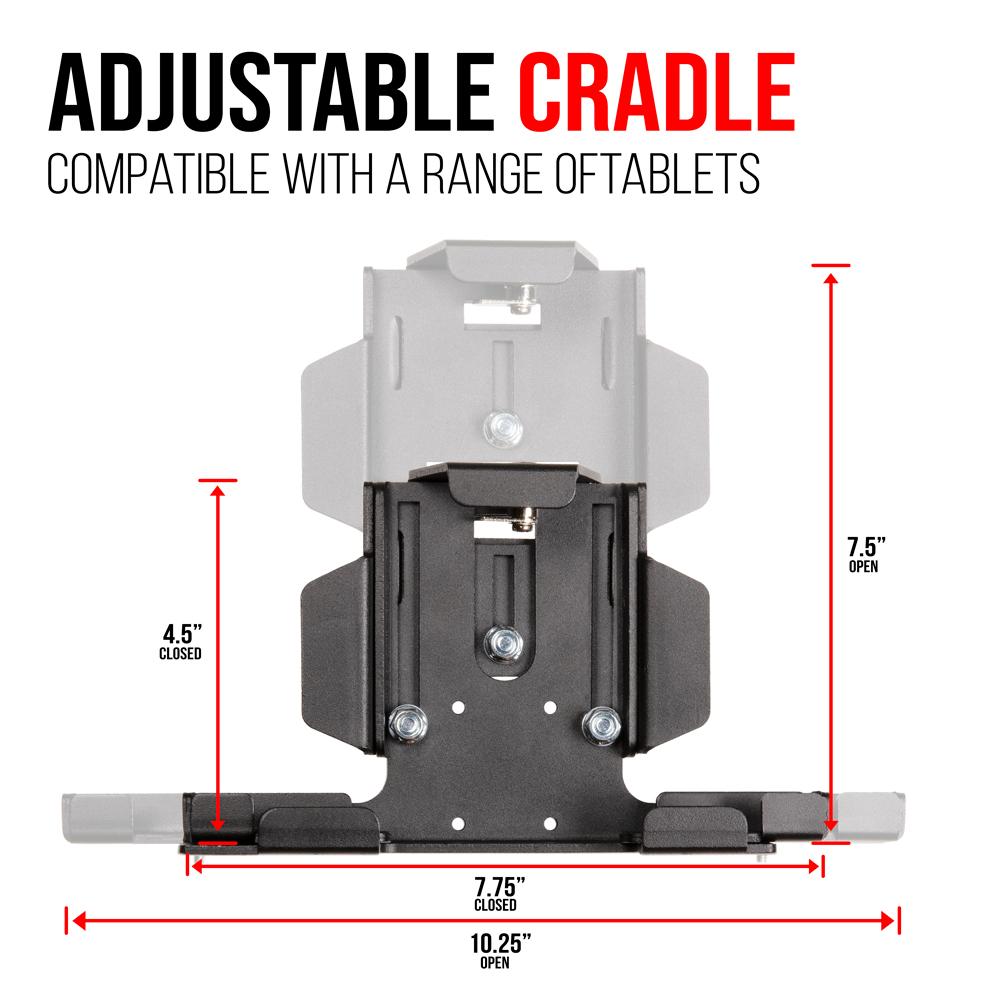 Tackform locking aluminum tablet holder for universal fit