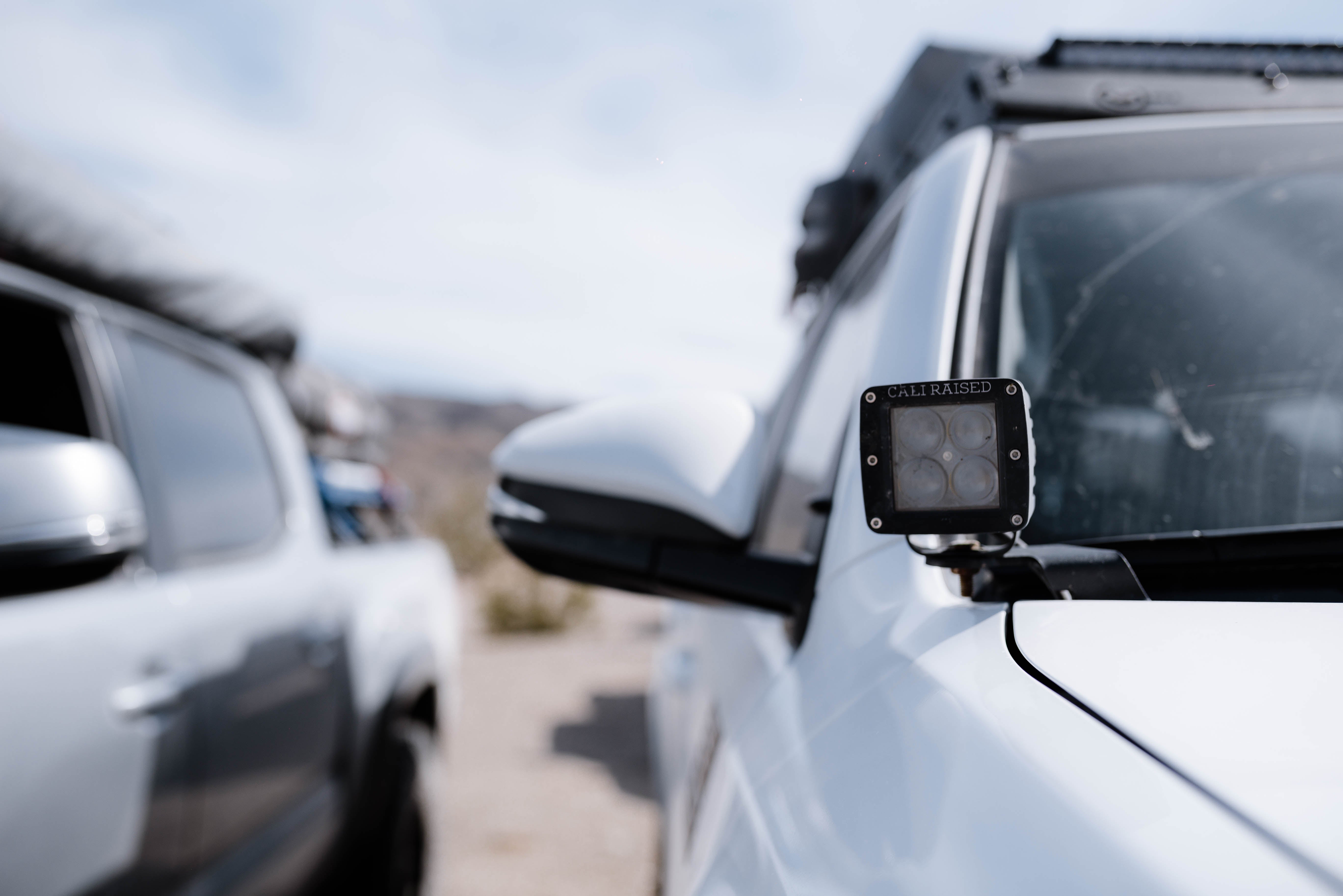 Toyota 4Runner with Cali Raised ditch lights mounted for overlanding vehicle accessory