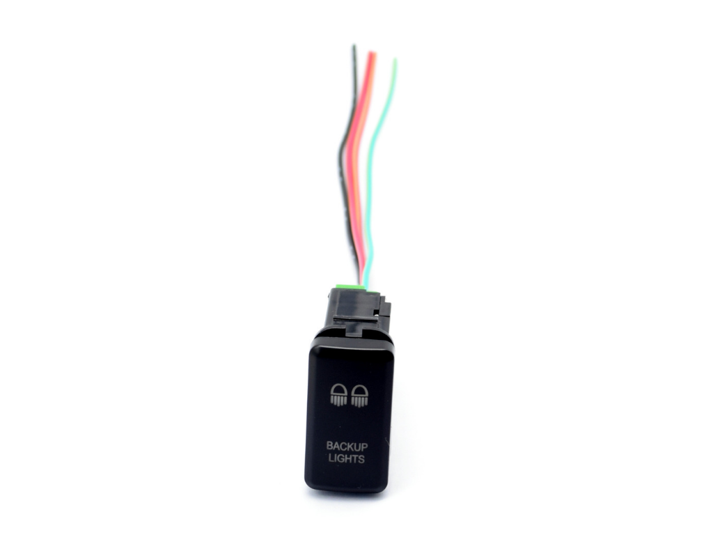 Backup lights rocker switch with wiring for off-road vehicle installation