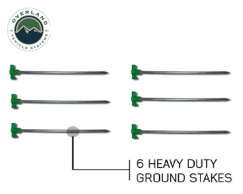 Overland Vehicle Systems 6 piece awning stake kit for HD Nomadic 270 and 180 awnings - view 2