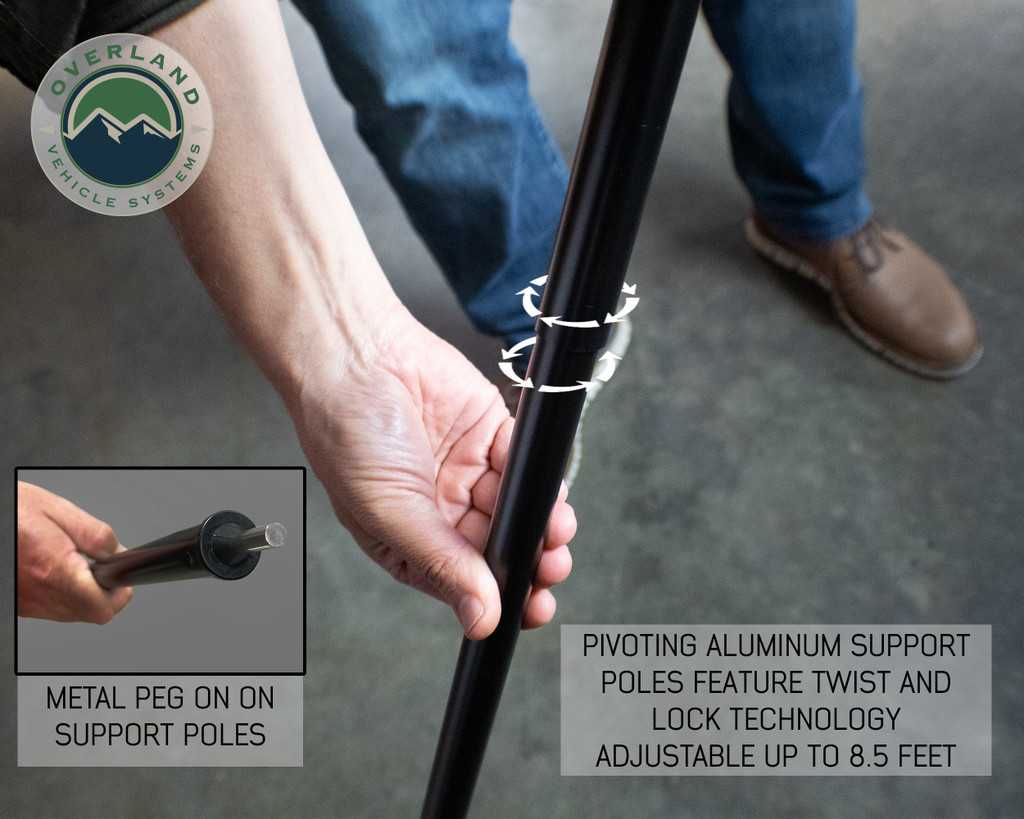Overland Vehicle Systems awning leg for Nomadic 180, 270 and 270 LT awnings - view 2