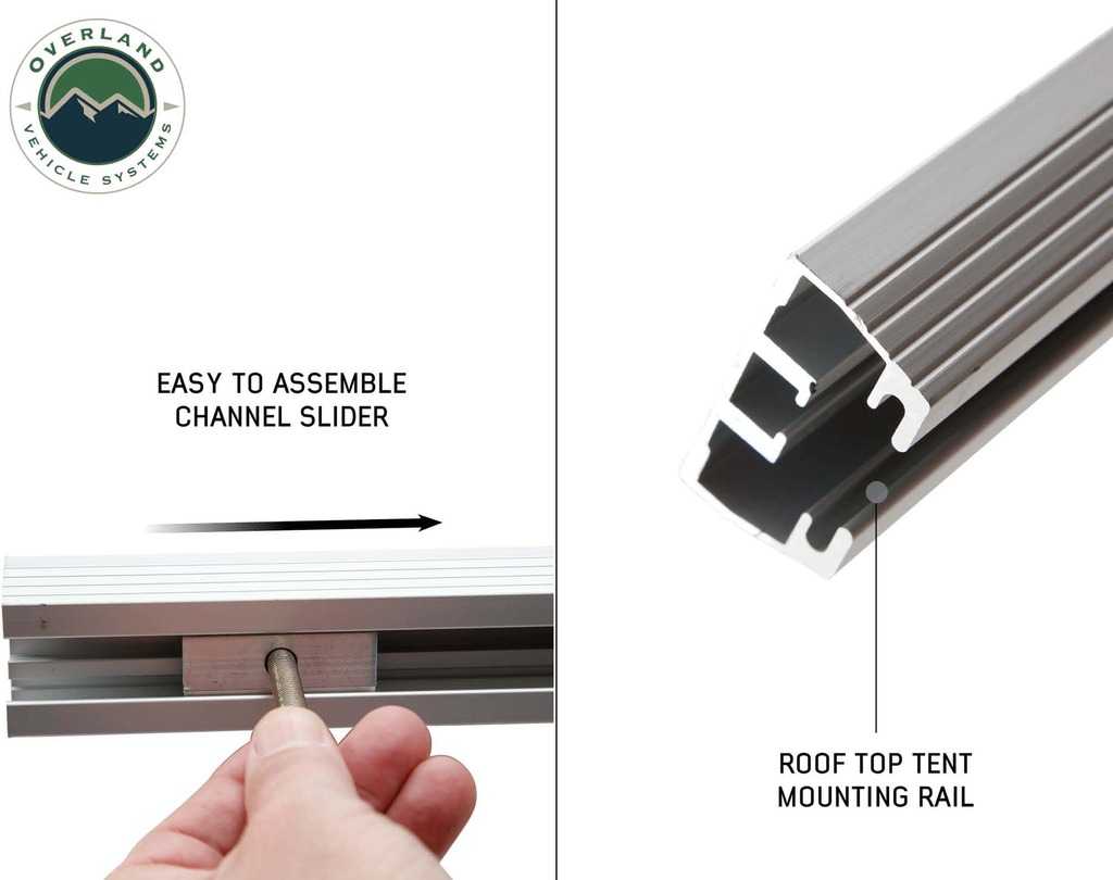 Overland Vehicle Systems replacement mounting rails for HD Nomadic 3 roof top tent - view 2