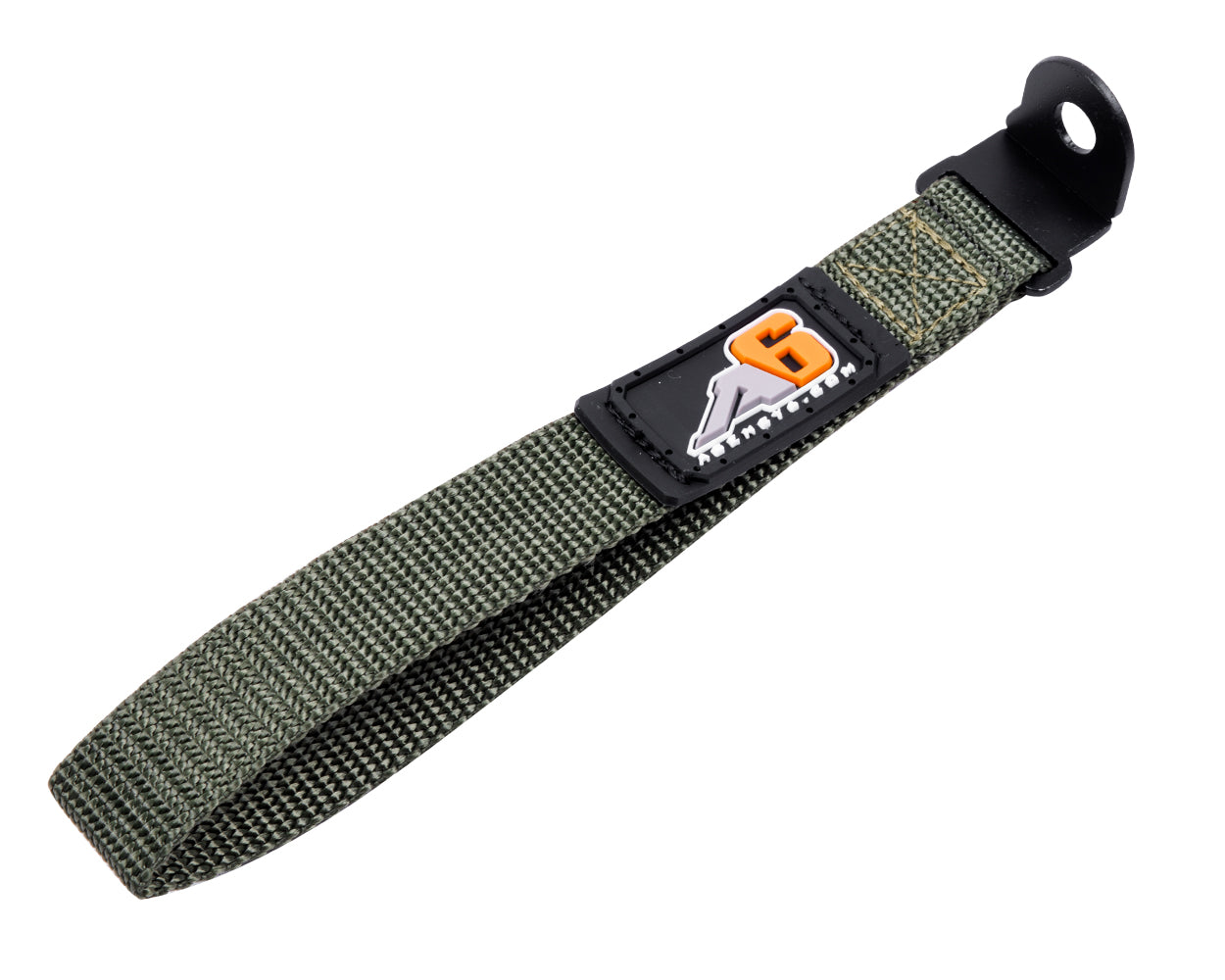 Heavy-duty green nylon grab handle strap with reinforced stitching for off-road vehicles