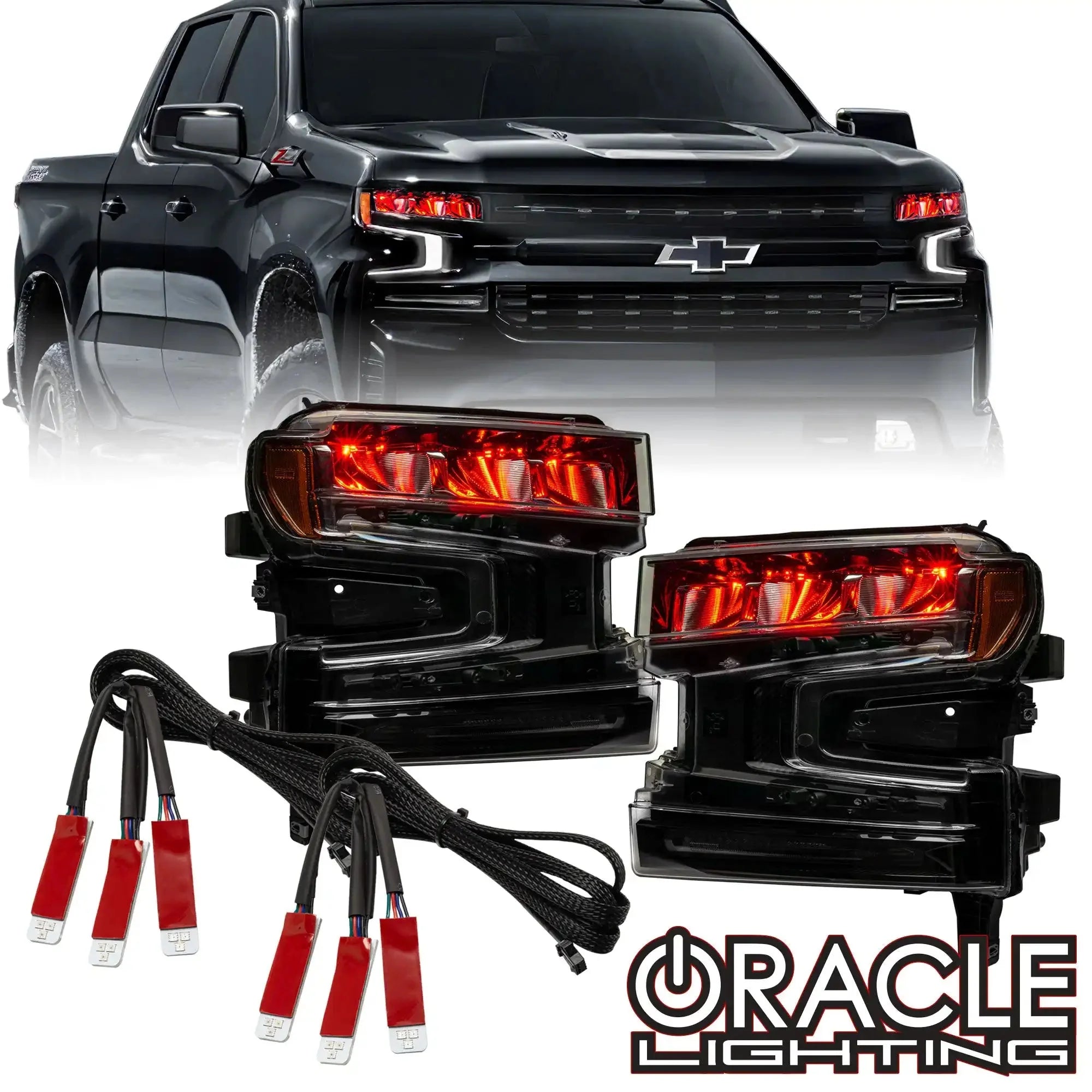 ORACLELighting2019-2023ChevroletSilverado1500ColorSHIFT_RGBDemonEyeHeadlightUpgrade - NVMOS