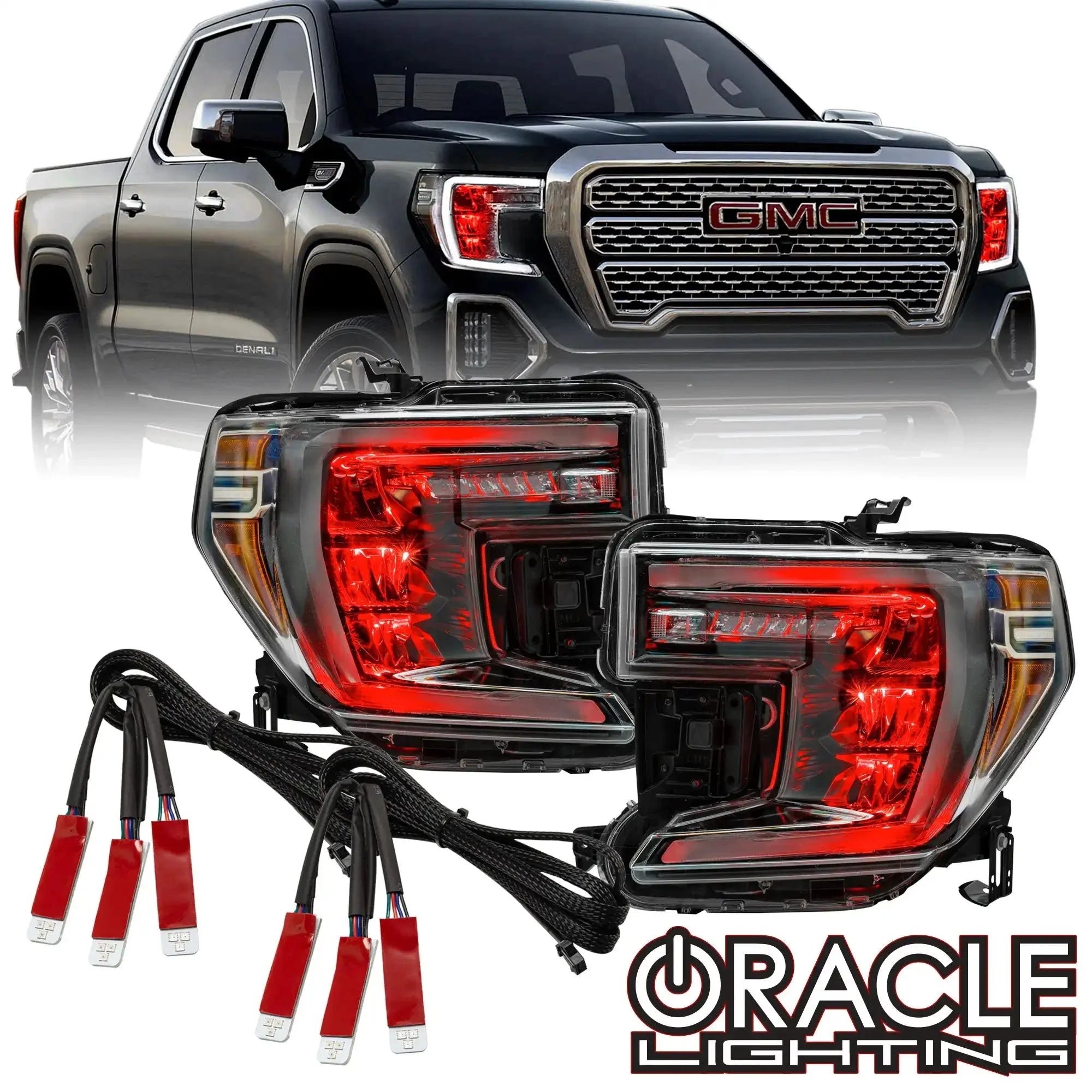 ORACLELighting2019-2023GMCSierra1500ColorSHIFT_RGBDemonEyeHeadlightUpgrade - NVMOS