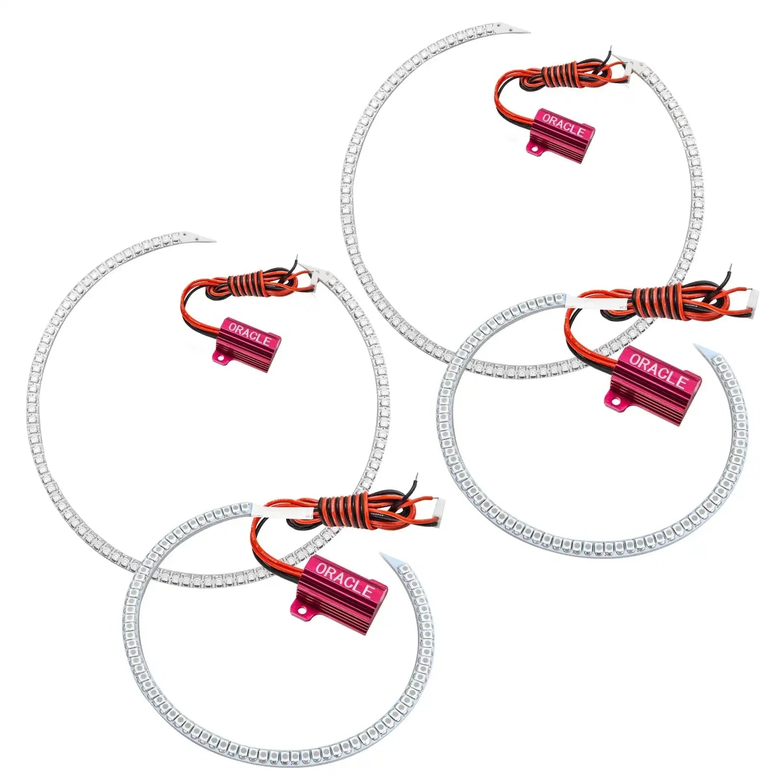 LED halo headlight rings kit with wiring for Toyota, Jeep, Ford off-road vehicles