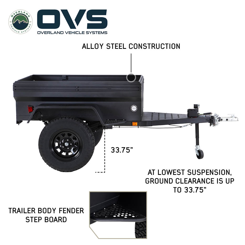 Overland Vehicle Systems military style off road trailer with articulating suspension - view 9