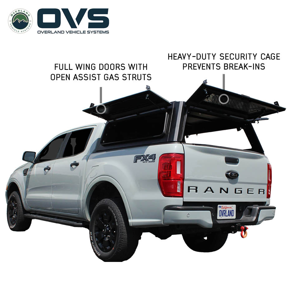Overland Vehicle Systems Expedition PRO truck cap for 2019-2023 Ford Ranger - view 3
