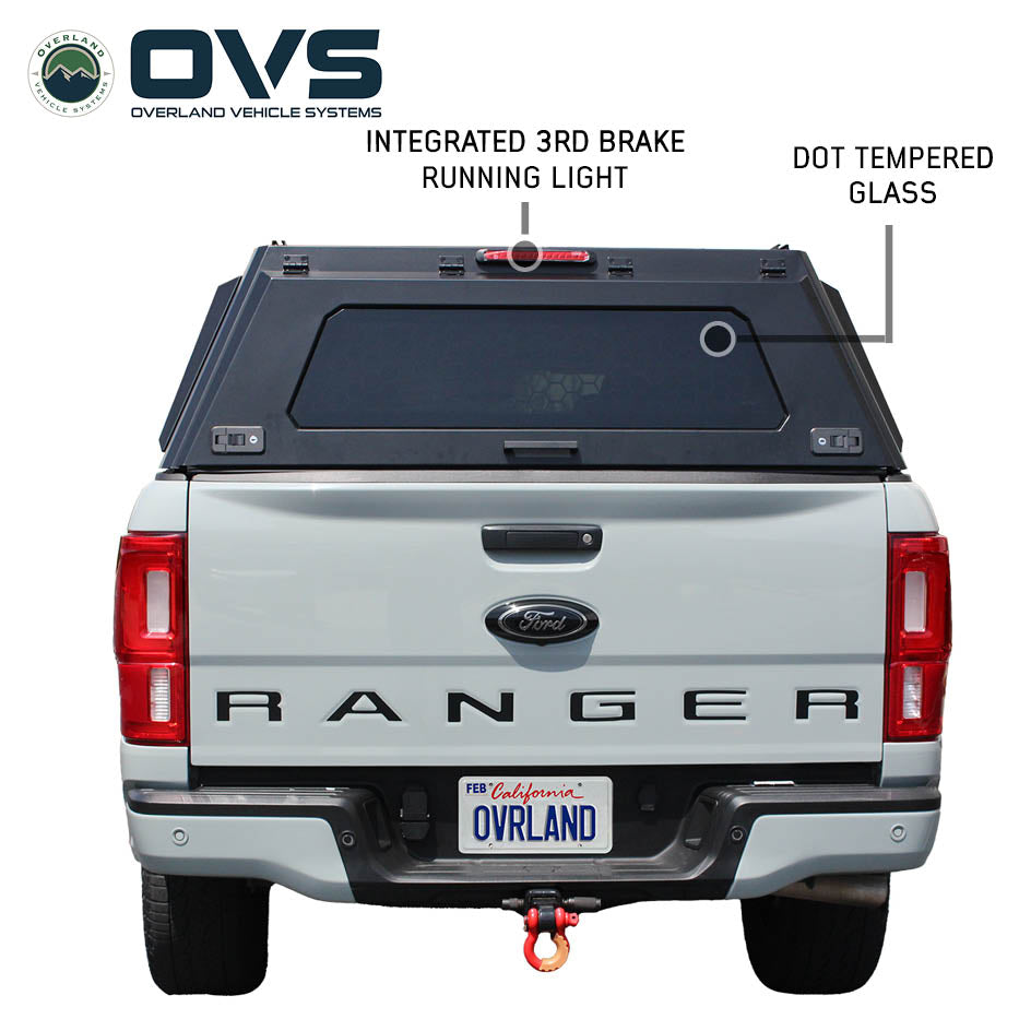 Overland Vehicle Systems Expedition PRO truck cap for 2019-2023 Ford Ranger - view 5