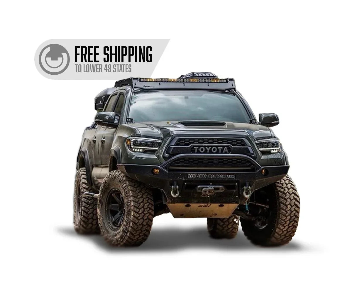 Toyota Tacoma with Prinsu roof rack and off-road upgrades for overlanding