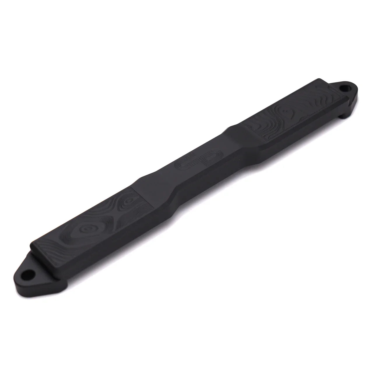 Black textured mounting bracket for off-road vehicle accessories, isolated on white background.