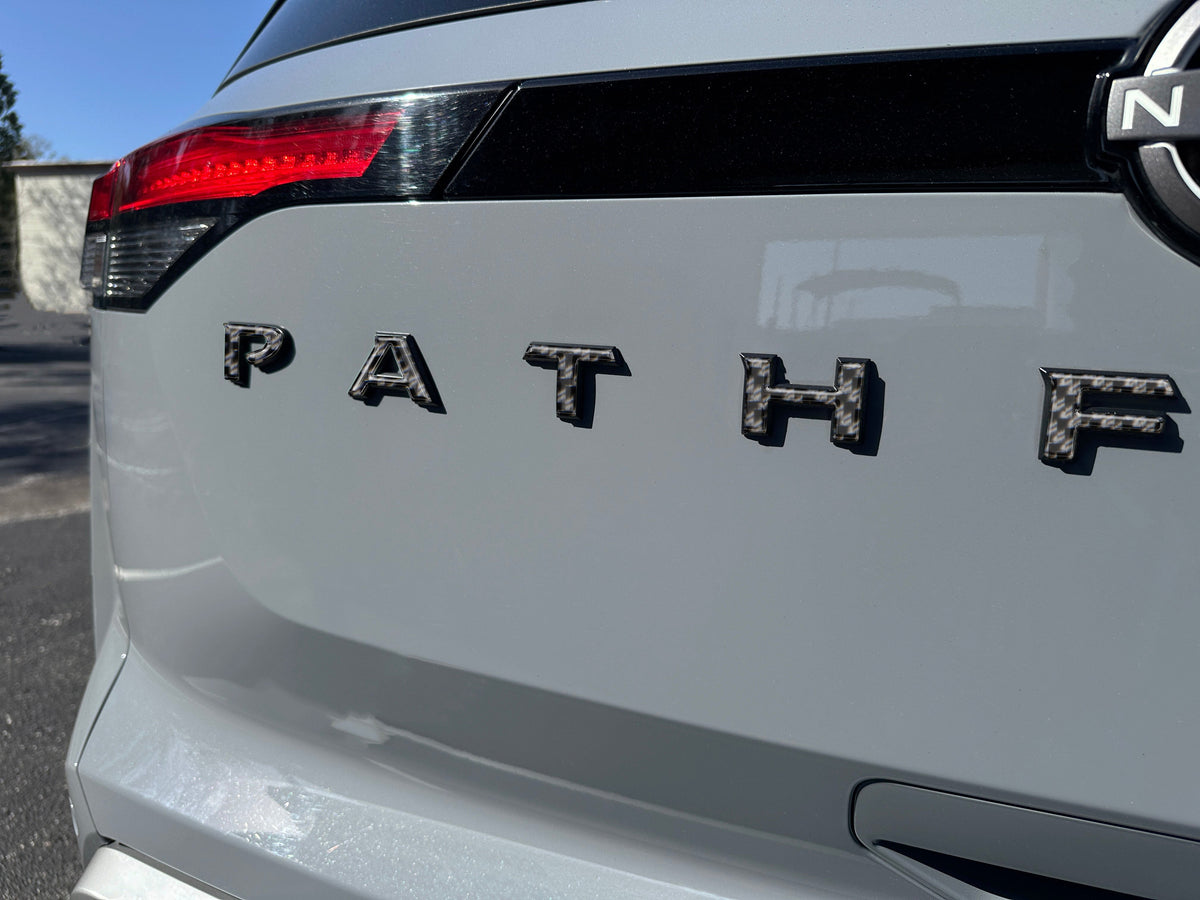 Tufskinz Rear Hatch Letter Overlays for Nissan Pathfinder