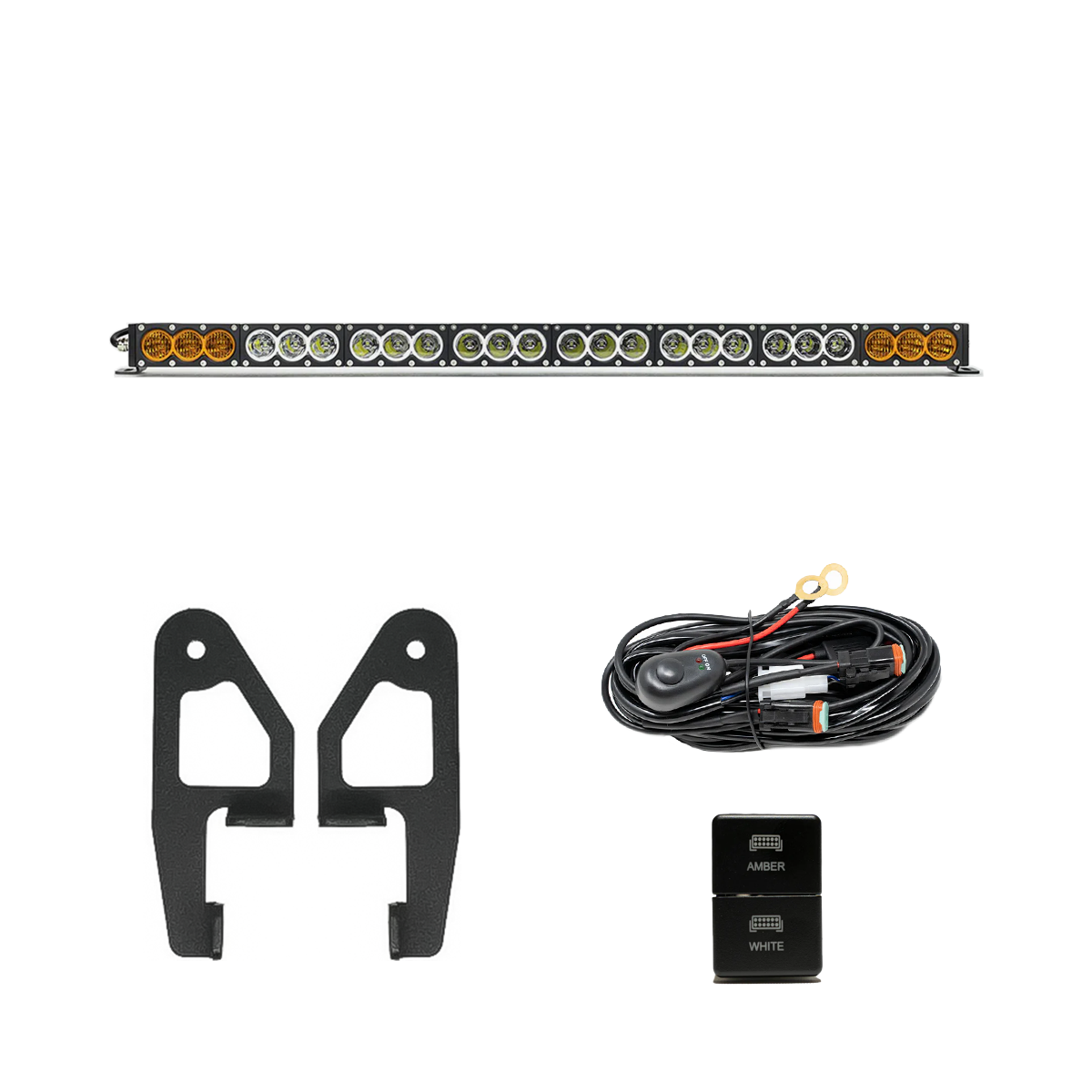 Cali Raised LED Premium Roof Rack Front Light Bar Kit for 2010-2024 Toyota 4Runner