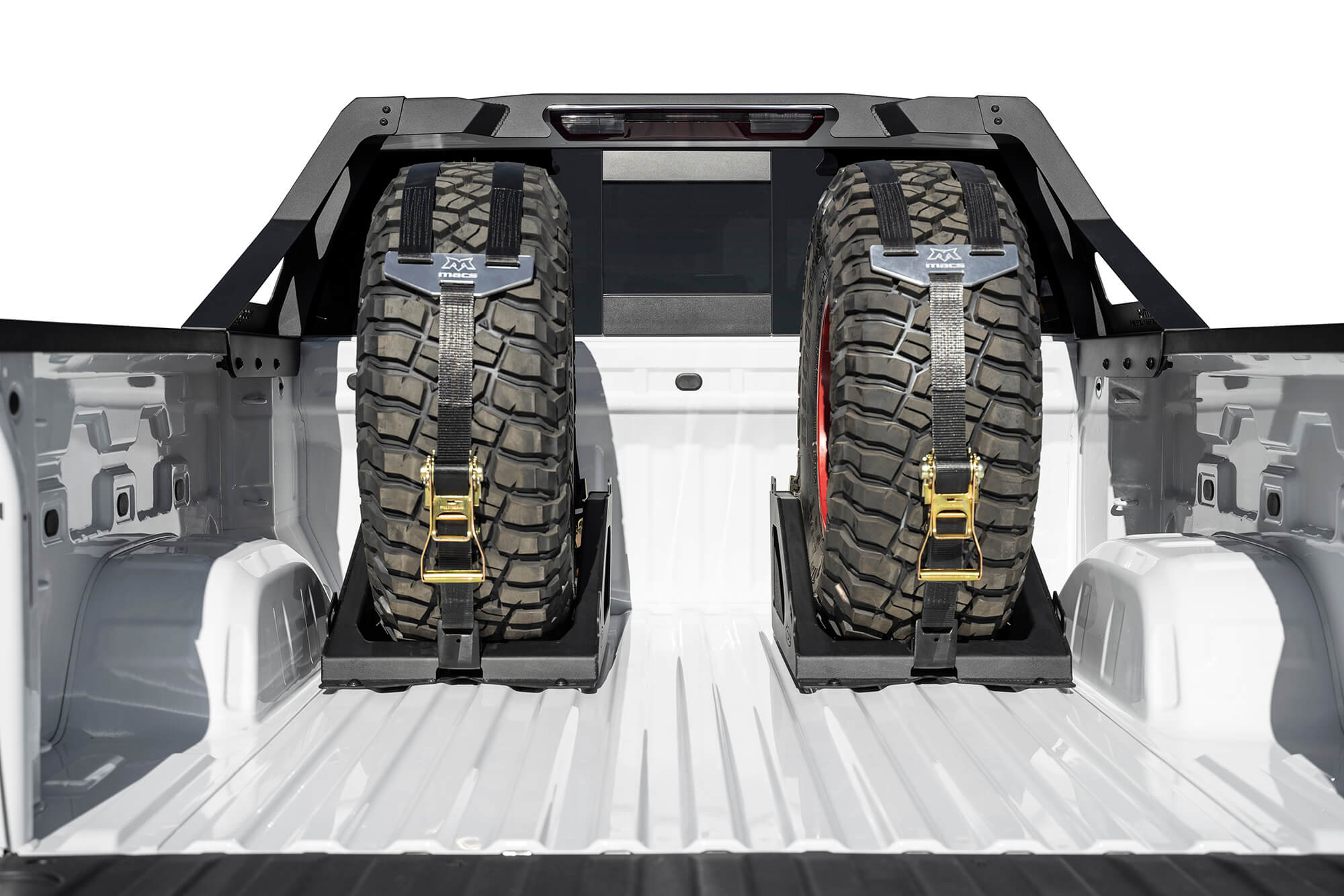 Pickup-truck-in-bed-universal-tire-carrier - NVMOS