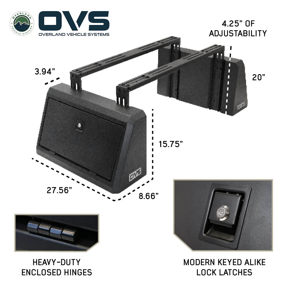 Overland Vehicle Systems Pod Rack universal bed storage system - view 2