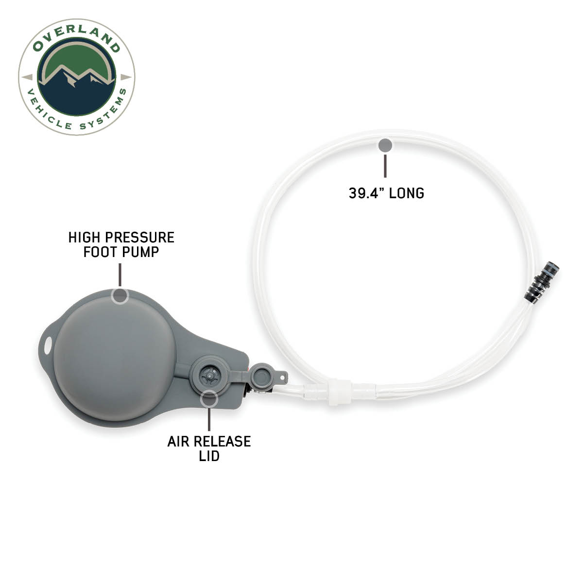 Overland Vehicle Systems 23 qt portable camp shower with foot pump and nozzle - view 3