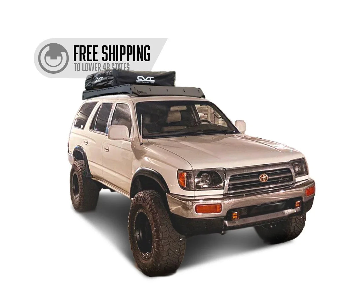 Toyota 4Runner with roof rack and rooftop tent for overlanding, free shipping promo