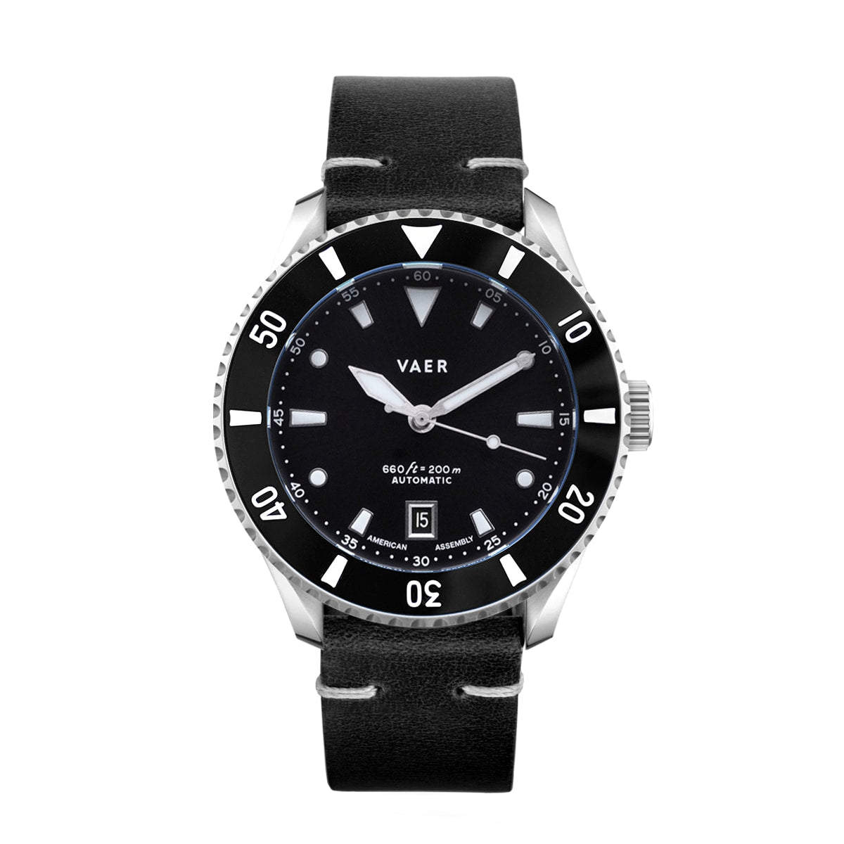 VAER D5 Watch - Meridian Black - USA Auto 39mm
