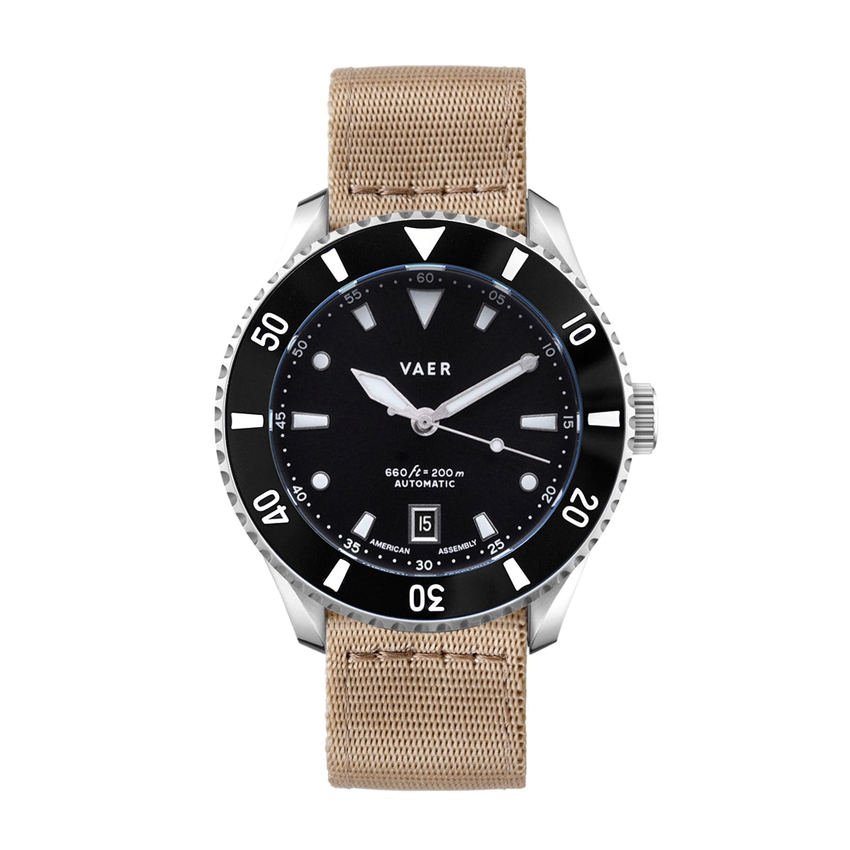VAER D5 Watch - Meridian Black - USA Auto 39mm