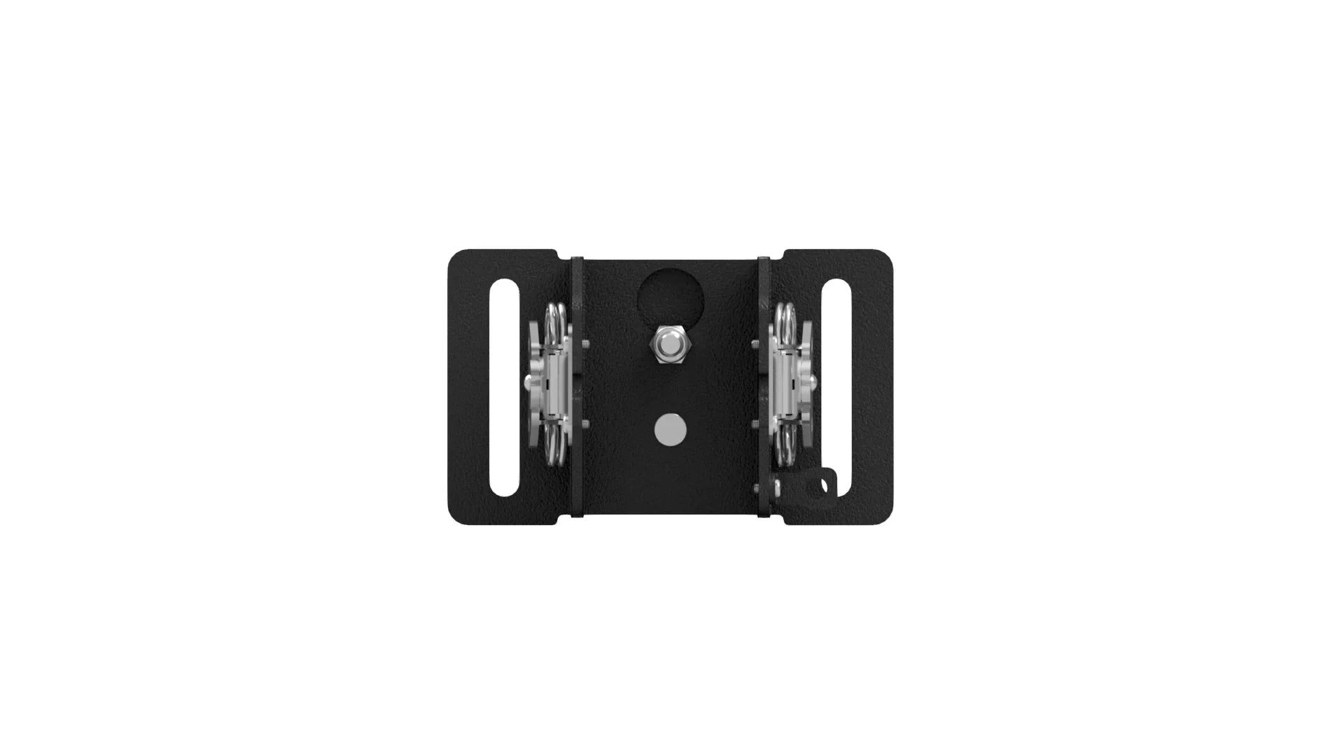 Quick release awning mounting bracket for small overlanding vehicle awnings, front view