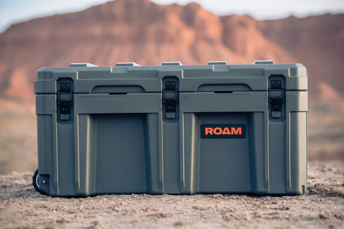 Heavy-duty ROAM storage box for overlanding, outdoors, camping, and expedition gear