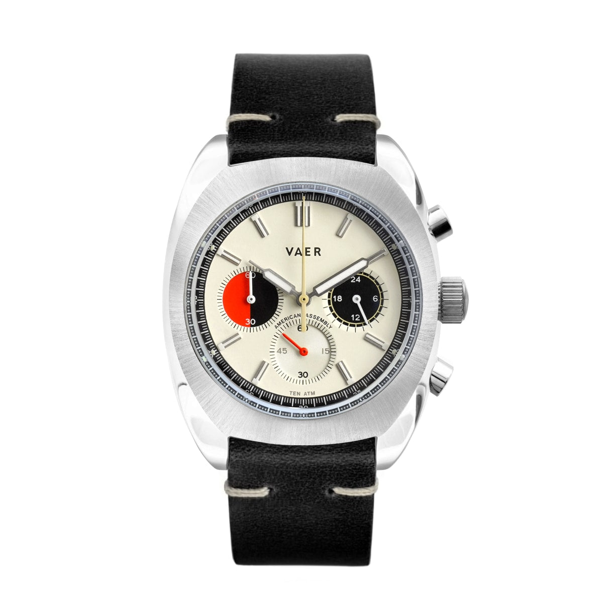 VAER R1 USA Racing Chronograph Watch - Cream 42mm