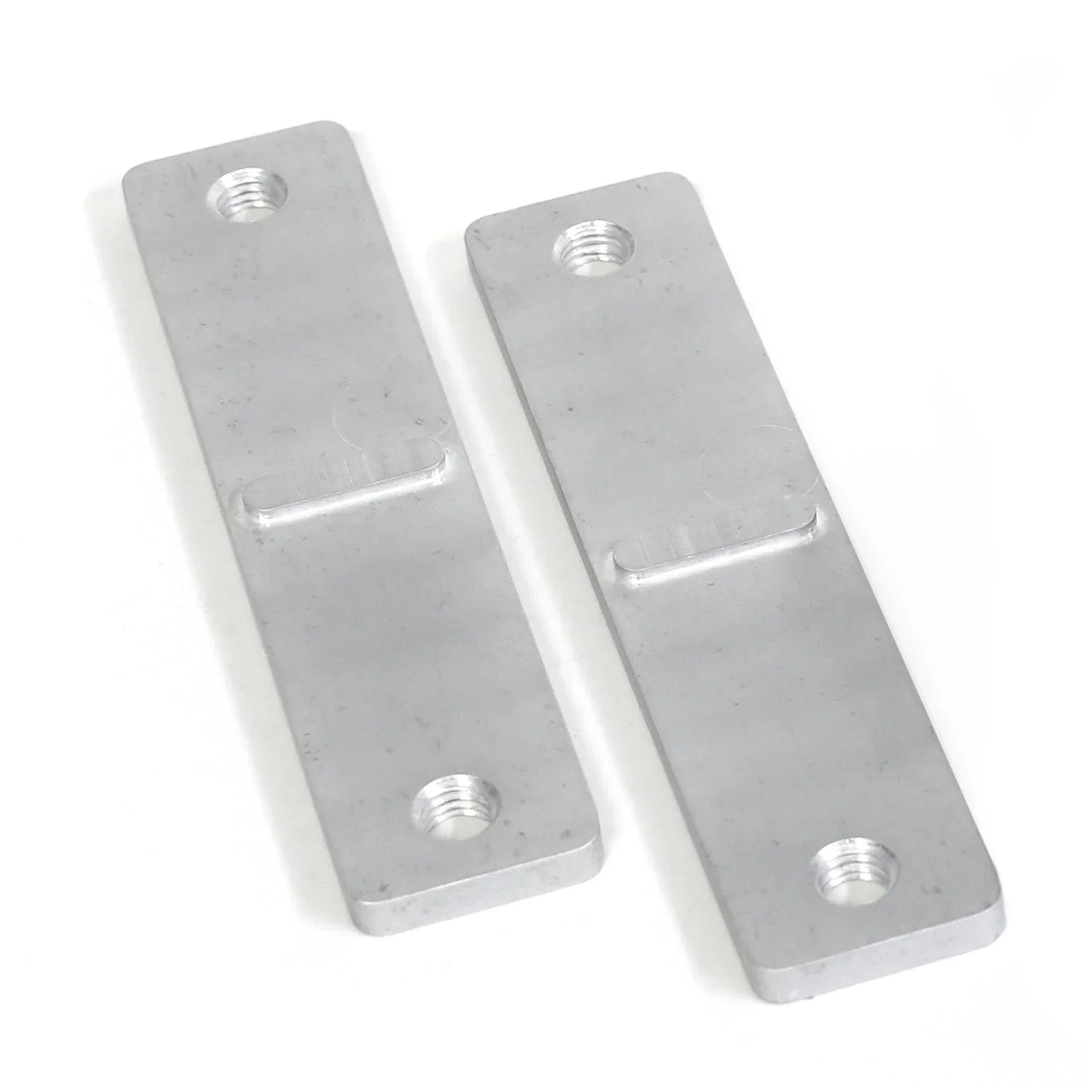 Pair of aluminum threaded rail tie down plates for overlanding and vehicle accessories