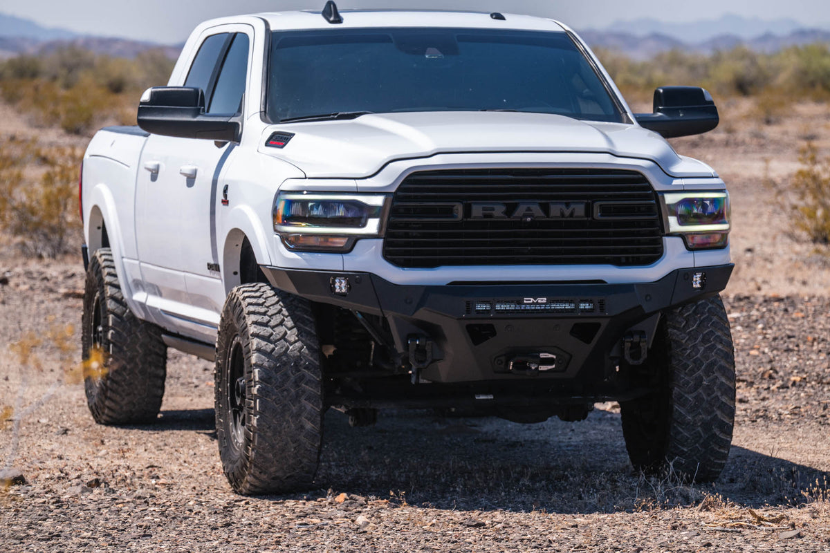 DV8 Offroad Spec Series front bumper for 2019-2026 Ram 2500/3500