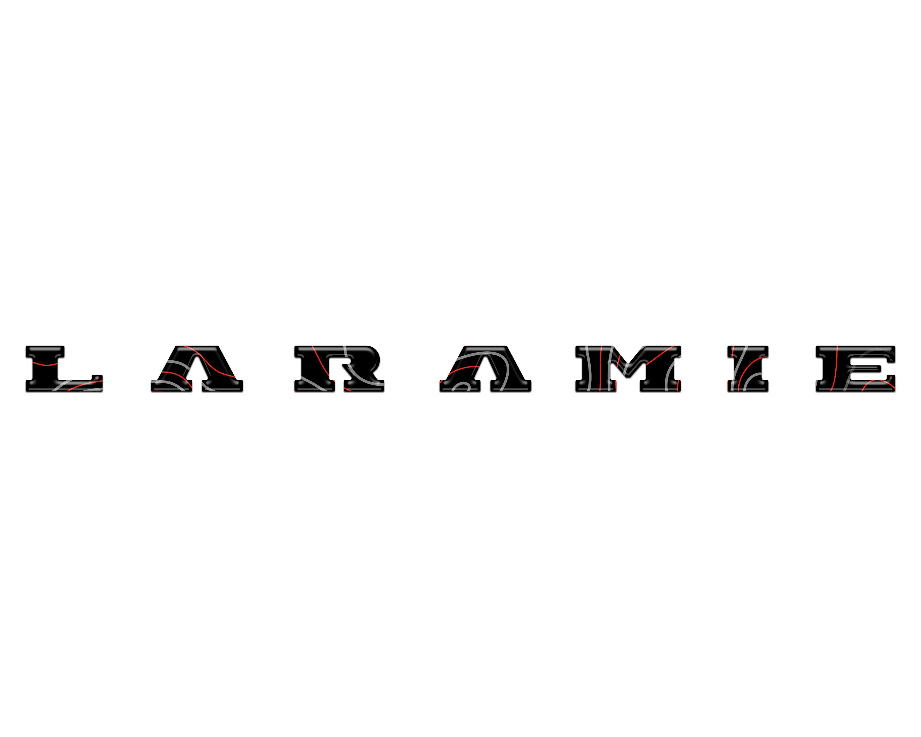 Laramie Tailgate Emblem Letter Inserts Fits 2025-2026 Ram 1500/2500/3500