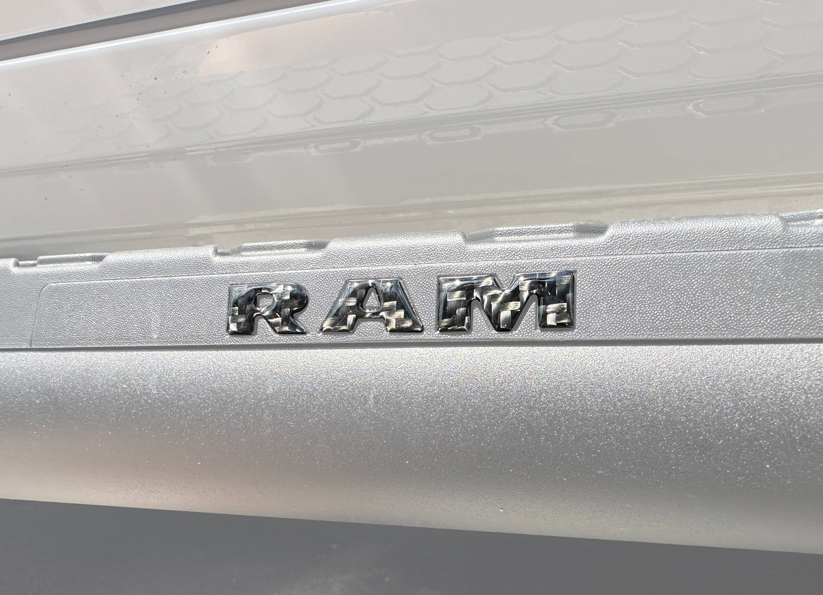Tufskinz running board letter inserts for 2025-2027 Ram 1500/2500/3500