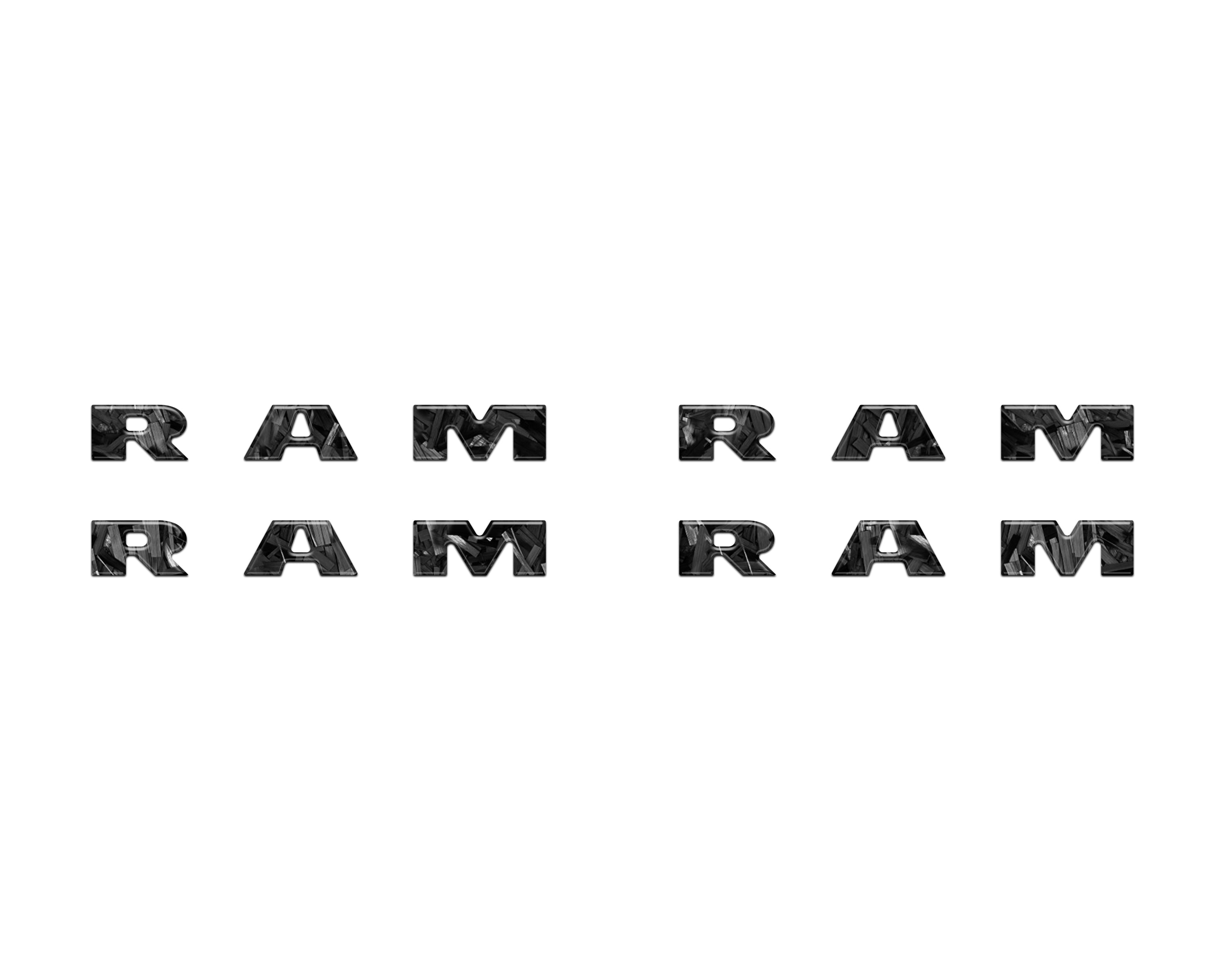 Base Model Running Board Letter Inserts Fits 2025-2026 Ram 1500/2500/3500