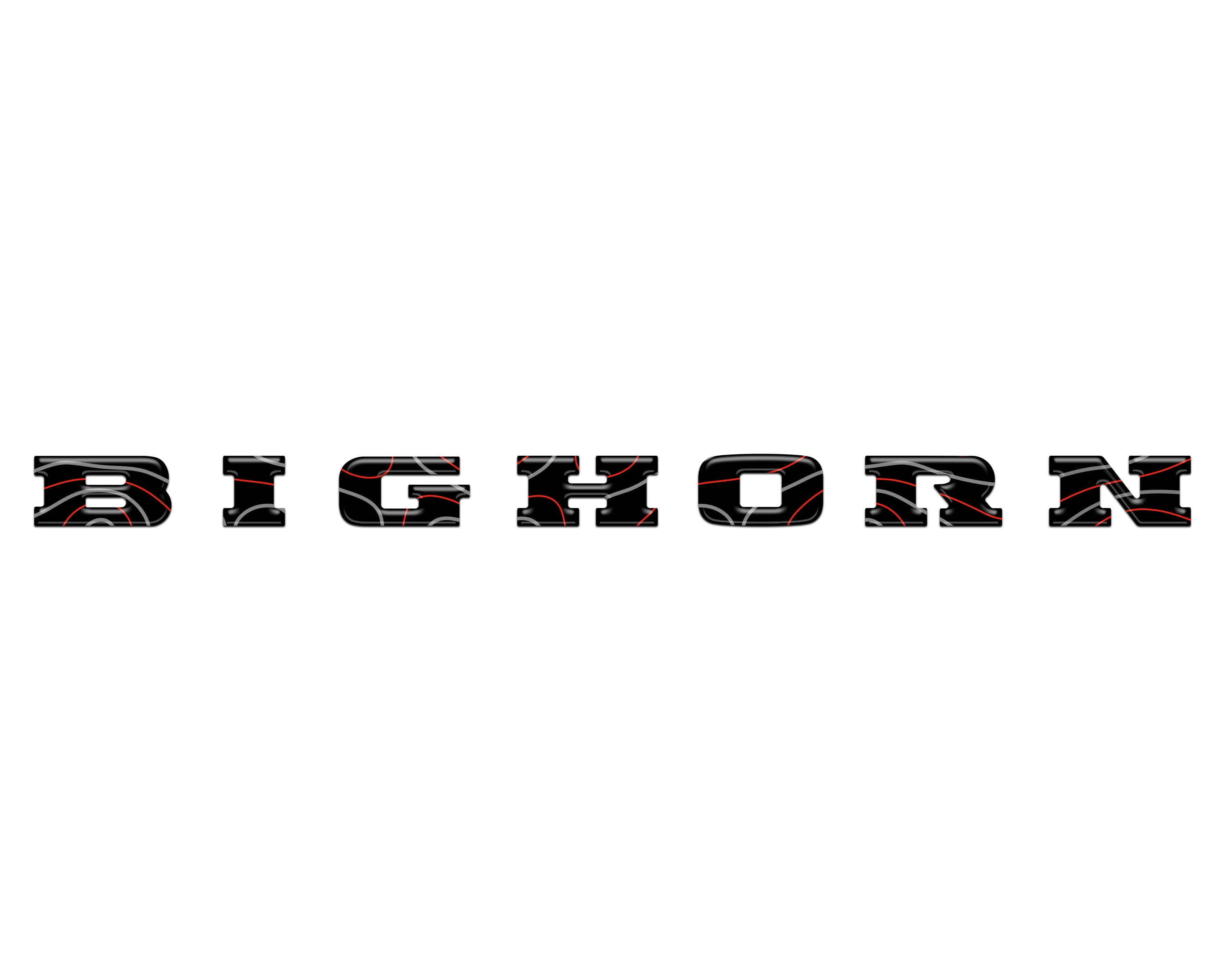 Bighorn Tailgate Emblem Letter Inserts Fits 2025-2026 Ram 1500/2500/3500