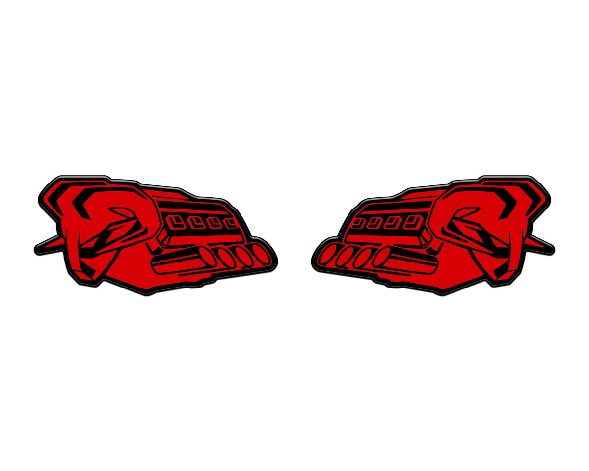 Tufskinz Ram V8 badge overlay for universal fit