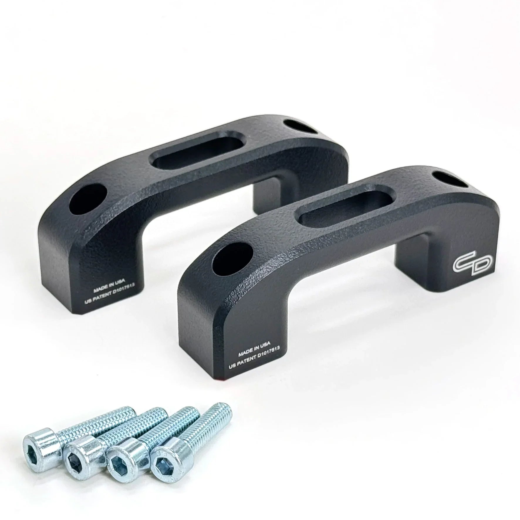 Black powder coated tie down anchors with bolts for overlanding vehicles