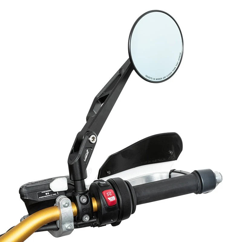 RM01 CNC Aluminum Rearview Mirror – Wide-Angle Spherical Lens, Anti-Glare, Folding Design