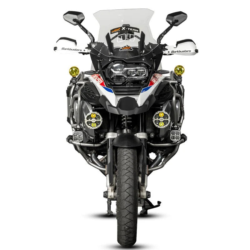 RM02 Motorcycle Rearview Mirror – 1200R Spherical Lens, CNC Aluminum, Anti-Glare & Quick-Fold Design