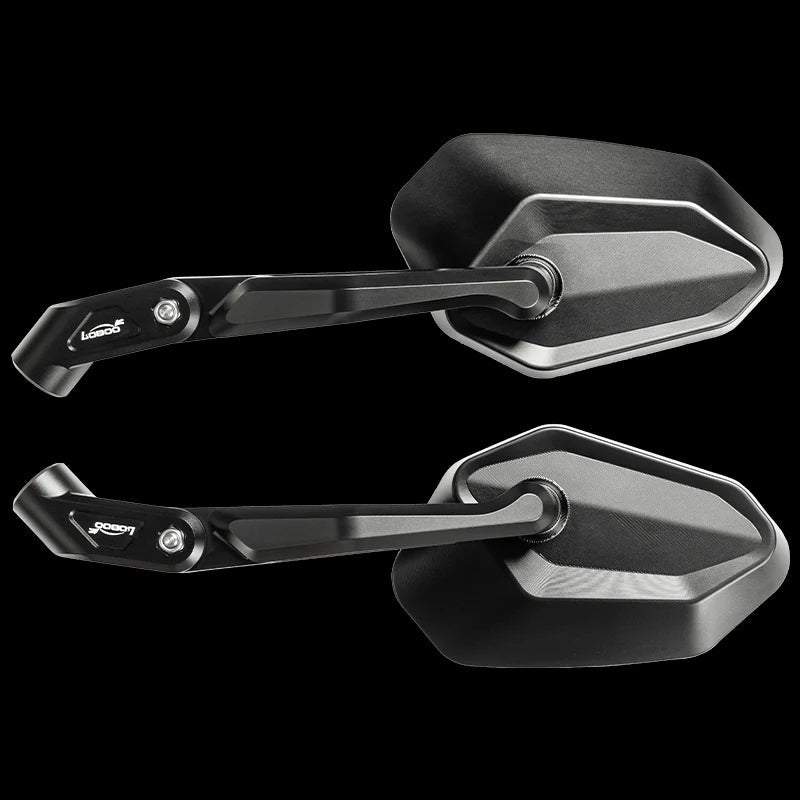 CNC Aluminum Rearview Mirror – Anti-Glare, Wide-Angle Spherical Lens, 1200R Curve