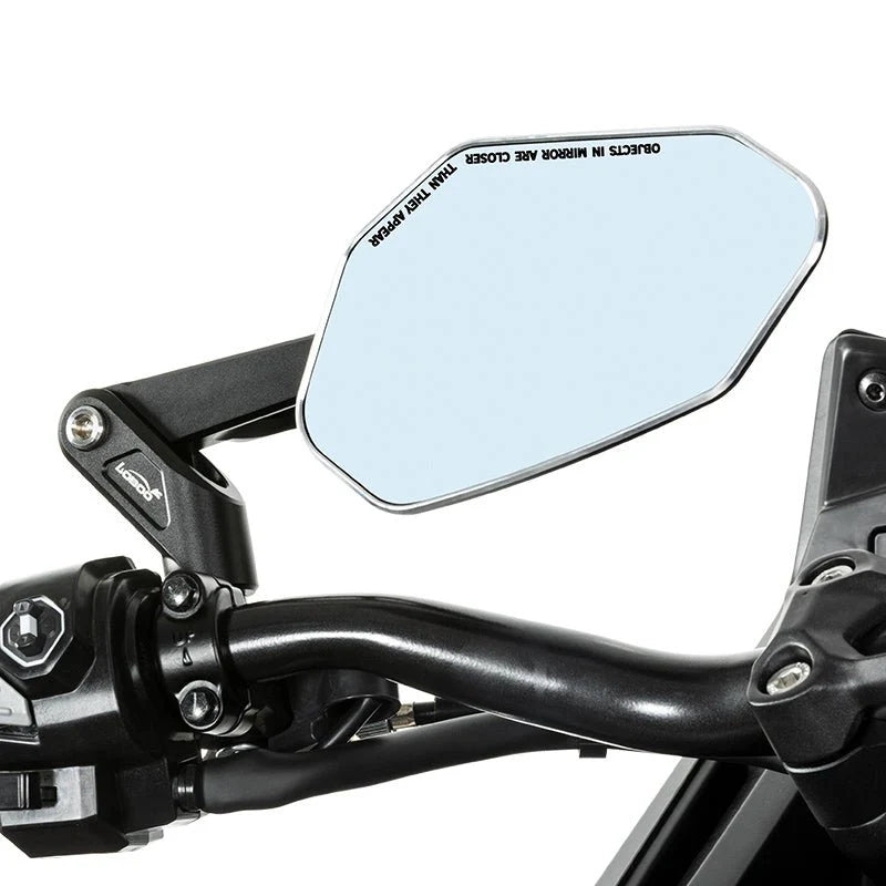 CNC Aluminum Rearview Mirror – Anti-Glare, Wide-Angle Spherical Lens, 1200R Curve