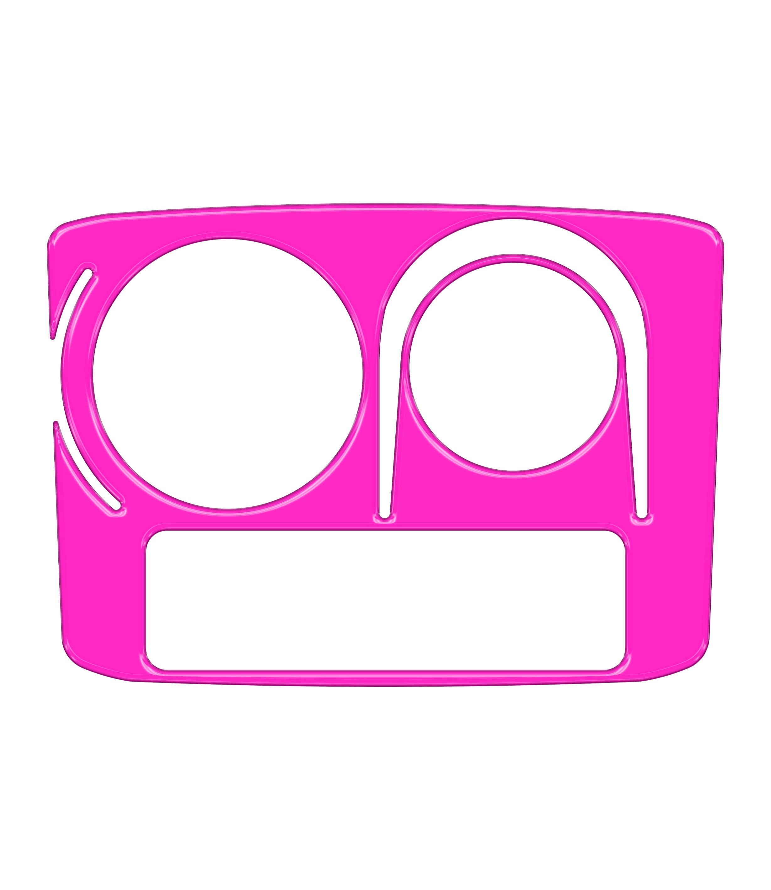 Center Cup Holder with Rotary Dial Only Accent Trim Fits 2014-2020 Toyota 4Runner w/ Rotary Dial Hot Pink