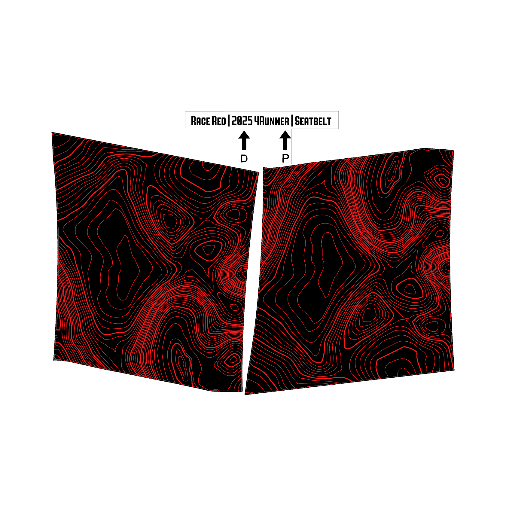 Topographic Seatbelt Panel Protection - 2024+ Tacoma / 2025+ 4Runner