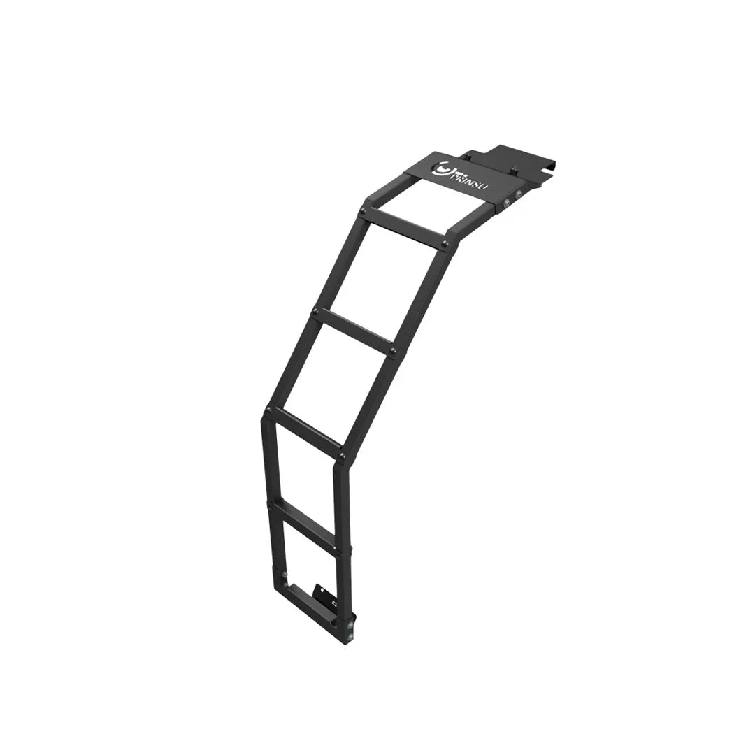 Aluminum vehicle ladder for overlanding, designed for Toyota SUV side mounting
